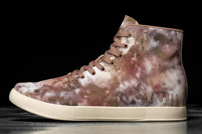 Women\'s Nobull High-Top Earth Tie-Dye Canvas Trainers Copper | SG E3014B